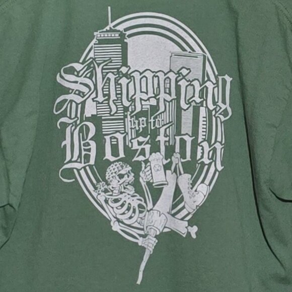 Made in USA SIGNED Dropkick Murphys Shipping Up to Boston SS Crewneck Green L* - Picture 7 of 7